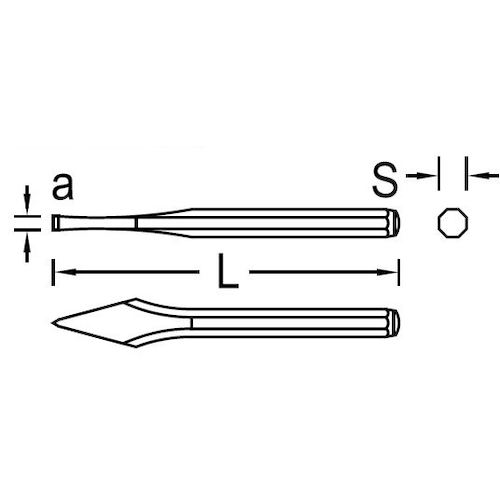 GEDORE(ゲドレー) タガネ 125mm (1本) 品番：8702180 2