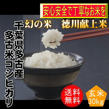 【徳川献上米】30年産 多古米コシヒカリ 玄米 30kg