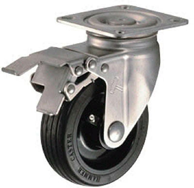 Rakuten - ハンマー　オールステンレス　S型自在　SP付　ゴム車125mm