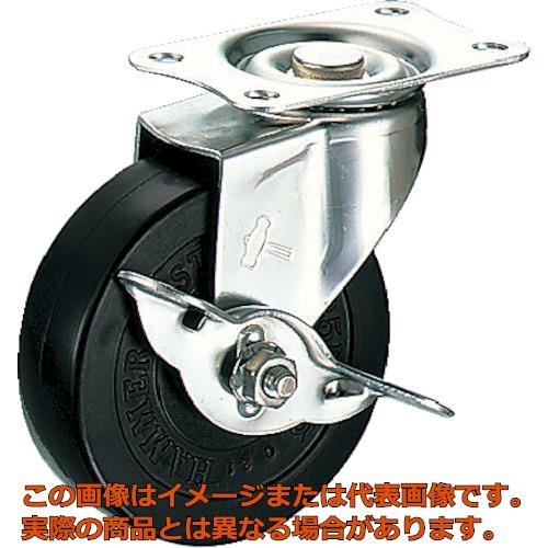 Rakuten - ハンマー　Eシリーズオールステンレス　旋回式ゴム車輪　65mm　ストッパー付