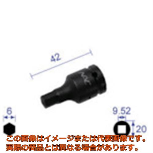 Rakuten - ナック　ヘキサゴンレンチソケット　ショートタイプ　差込角9．52x対辺6mm