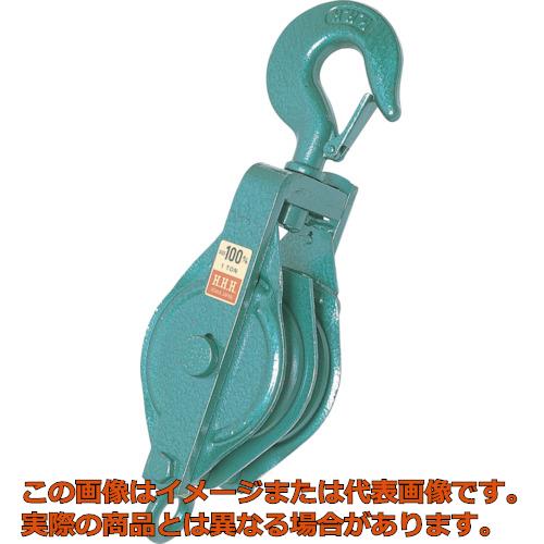 HHH　強力型滑車二車スナッチ　フック型100mm