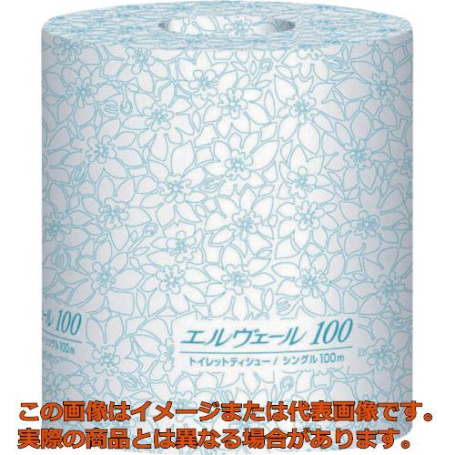 エリエール　エルヴェールトイレットティシューシングル100m個包装ミシン目入り