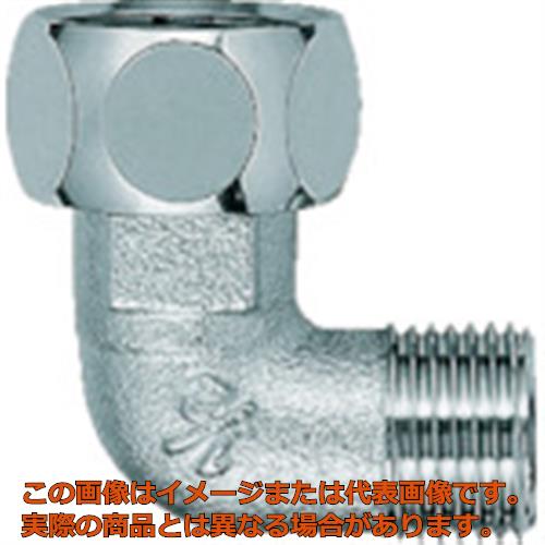 カクダイ　水道配管用継手　ナットつきフレキ用エルボ13　呼び径B：G1／2　呼び径C：G1／2