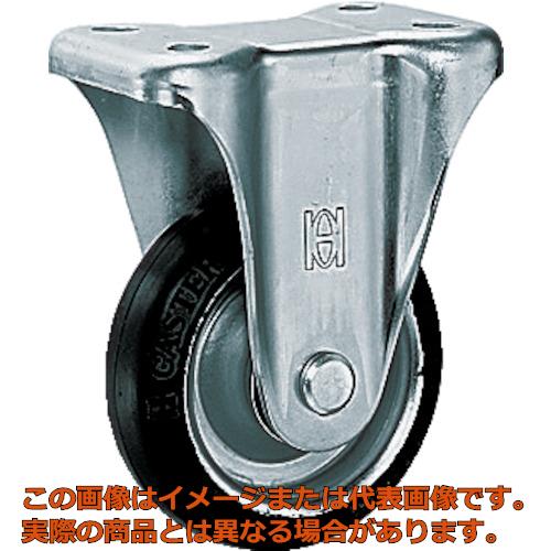 Rakuten - OH　プレスキャスターKタイプ中荷重用　固定（ベアリング入り）ゴム車　車輪径75mm