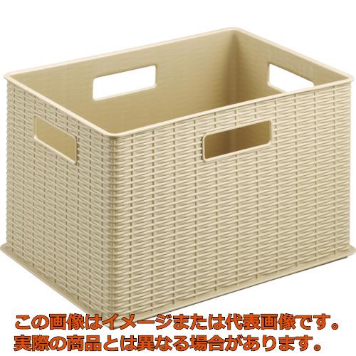 TRUSCO　ラタン調ボックス　ライトブラウン