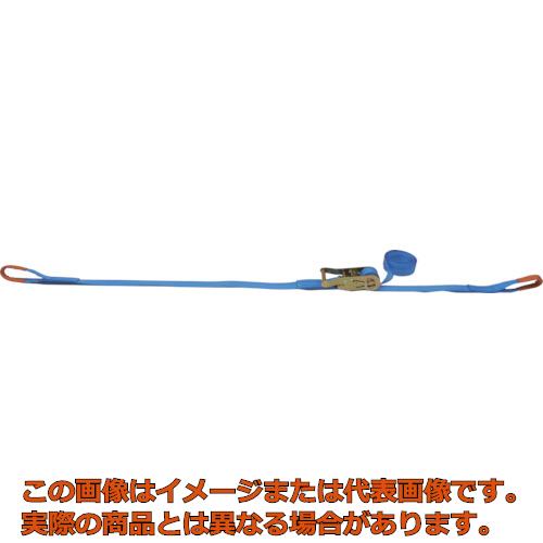 TESAC　ラッシングベルト（ベルト荷締機）ラチェットバックル式アイタイプ