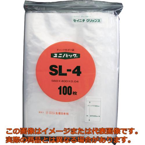 セイニチ　チャック付ポリ袋　ユニパック　SL−4　透明　縦560×横400×厚さ0．04mm　100枚入