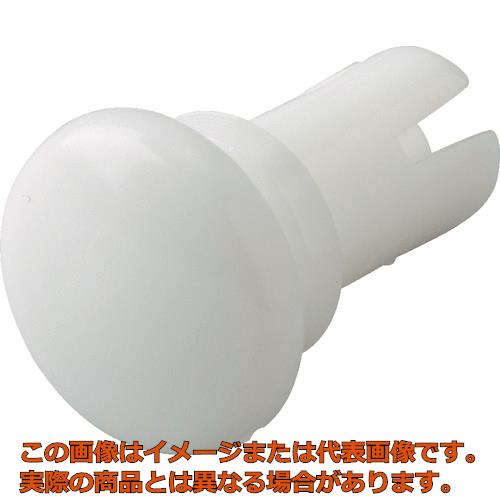 TRUSCO　プッシュリベット　板厚7．5〜8．5mm　穴径3．1Φ　長さ10．0　白　50個入