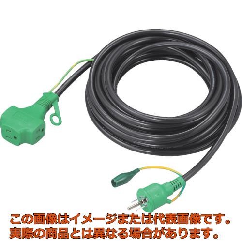 TRUSCO　トリプルポッキン延長コード　10m　黒