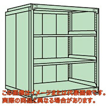 ラークラックパネル付（150kg／段・単体・高さ1800mm・4段タイプ）　PRLG−1524【配送日時指定不可・個..