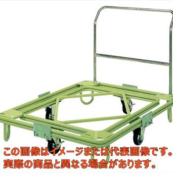 【代引不可・配送日時指定不可・個人宅不可】自在移動回転台車（重量型・取手付）　RC−4TG