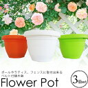 【ポイント10培】フラワーポットベルト付き 3個セット/3個組 ハンギングバスケット/プラスチック プラ鉢 シンプル/カラフルバスケット 軽量 ガーデニング 園...