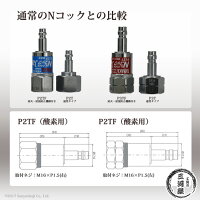 日酸TANAKANコックジャックP3TF(アセチレン、プロパン(LP)、水素、LNG用)吹管用逆火・逆流防止機構付ワンタッチ継手