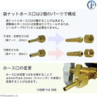支燃性・不活性ガス用袋ナットと可燃性ガス用袋ナットのパーツと短管単管つばへの変更