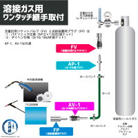 阪口溶接ガス用ワンタッチ継手(カプラ)の取付図