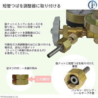高圧ガス調整器用袋ナット支燃性・不活性ガス用と可燃性ガス用の詳細仕様