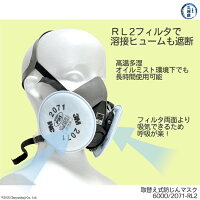 3M防じんマスク2071-RL2(DS-2同等)フィルタの機能