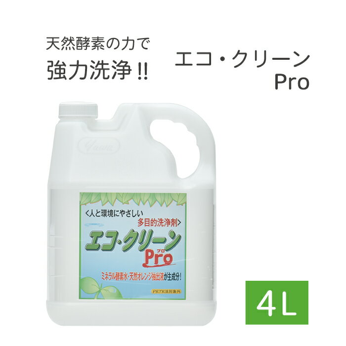 友和　人と環境にやさしい業務用多目的洗剤 エコ・クリーン(エコクリーン)Pro　4L