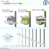 【TIG溶接部品】ダイヘン純正セリア2%入タングステン電極φ4.0mm0870-04010本【共通】