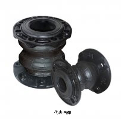 ☆トーゼン/TOZEN　PTコネクタ (空調用2山形・FCD450-10KF)　呼び径200A×325L　 ゴム製フレキシブル継手　伸縮管継手