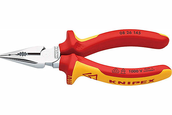 ☆KNIPEX/クニペックス　0826-145　ニードルノーズペンチ(SB)　絶縁　　輸入　工具