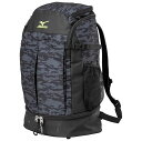☆ミズノ/MIZUNO C3JDB90198 ワーキングバックパック 40L ブラックカモ リュックサック ヘルメット収納 大容量(4)
