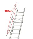 【代引き不可】☆ハセガワ アルミ仮設階段はしご 建作くん K-14用 専用 てすり/手摺 (17618)