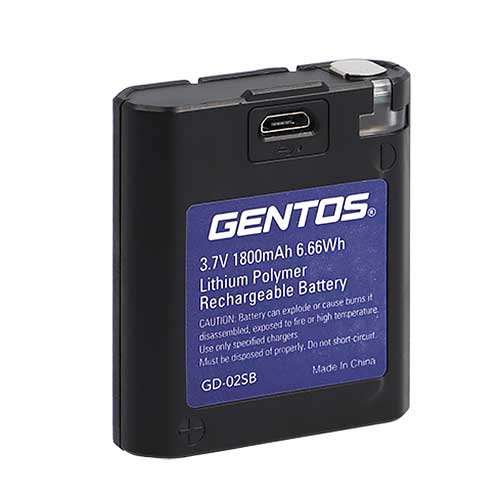 ڥ᡼бۡGENTOS/ȥGD-02SBѥݥޡӡ3.7V1,800Ah