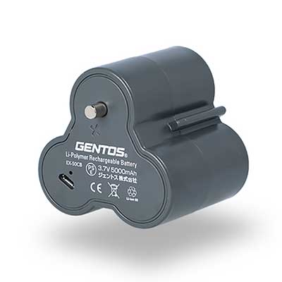 ☆GENTOS/ジェントス EX-50CB リチウムポリマー充電池 3.7V 5,000mAh