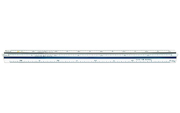 ☆シンワ　70803　三角スケール C−30　30cm　縮小コピー用