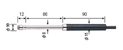 ☆佐藤/SATO デジタル温度計 SK-1260用 K熱電対 静止表面用センサ(低温)  SK-S306K (8080-60) [2]