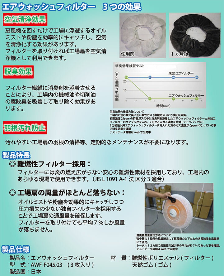 �������ƥ�������/STJ��AWF-F045.03�����������å���ե��륿����3��ˡ��������ѥե��륿��������������45cm�б�