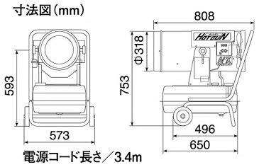 【法人向け送料無料】【代引き不可】☆静岡製機　HG-NX　熱風オイルヒーター　ホットガンNX　【日時指定・返品不可】