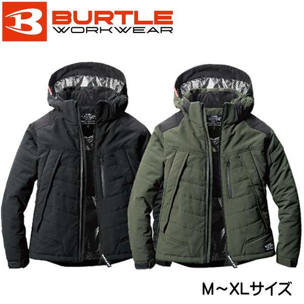 ☆BURTLE/バートル　5270　ブラック(35)　アーミカーキ(61)　3XLサイズ　防寒ジャケット　 サーモクラフト対応(男女兼用)　大型フード付き　【返品交換不可】