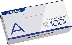 ☆AMANO/アマノ (標準)Aカード 月末(31日)/15日締め日用 100枚/箱 コード(0021491)