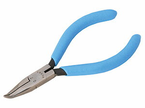 ☆メリー/室本/MERRY　M-07　ミニチュア先曲りニードルプライヤ　07　110mm　（ソフトカバー・バネ付）(先端部ギザなし)　　07-110　　　コード(1111591)