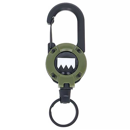 【メール便対応】☆KANUCHI　カラビナリール　キーホルダー　カーキ　4015418　高儀