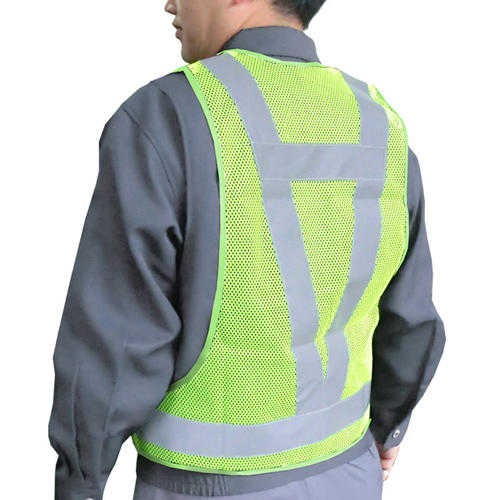 ☆スポビーム　KGG-50　高輝度反射ベスト　蛍光グリーン　（L・LL・ショート）　安全ベスト　【大中産業】