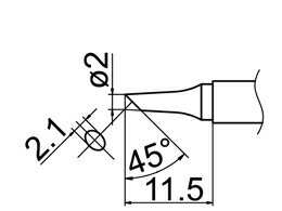 ☆白光/ハッコー　T12-BCF2　こて先　2BC型　面のみはんだめっき　　コード（2945703）