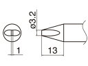 【特長】 ●こて部FX-8002、FX-8003（FX-801）用こて先 【仕様】 ●ヒーター一体式 ●コテ先名称:3.2D型 ●適合コテ:FX-8002 ●質量:23.0g ※FX-8003（N2はんだこて）をご使用の場合は、別途こて先に対応したノズル組品が必要です。 【納期】 メーカーに在庫があれば約3～4営業日で発送します。