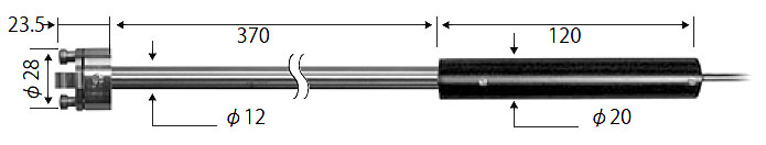 【仕様】 ●使用温度範囲(℃):〜1000 ●用途:表面高温用 ●質量:330.0g ※製品・技術に関するご相談は、ライン精機 お客様窓口　電話03-3716-5151　へお問い合わせください。 【納期】メーカーに在庫があれば、納期約3〜4日(営業日)で出荷いたします。 型式 種類 限界温度 用途 KF-01A K 500℃ 表面汎用形 KF-02A K 500℃ 表面用L形 KF-03A K 500℃ 表面用ストレート(小面積計測用) KF-04A K 500℃ 表面用L形(小面積計測用) KF-05A K 250℃ 表面用ストレート(小面積計測用) KF-06A K 250℃ 表面用L形(小面積計測用) KF-07A K 400℃ 表面用ストレート(小面積計測用) KF-08A K 400℃ 表面用L形(小面積計測用) KF-09A K 400℃ 表面用ストレート(小面積計測用) KF-10A K 400℃ 表面用L形(小面積計測用) KF-13A K 400℃ 回転体用、凸面用(ロール径Φ20〜平面) KF-14A K 400℃ 回転体用、凸面用 KF-15A K 250℃ 表面測定用(マグネット付) KF-16A K 1000℃ 表面高温用 KF-17A K 250℃ 表面用(ローコストタイプ) KF-18A K 250℃ 表面用L形(ローコストタイプ)
