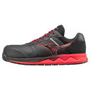 【特価】【限定モデル】★ミズノ/MIZUNO　F1GA200092　ALMIGHTY HW11L　TOM'S オリジナルカラー　紐タイプ　ブラック×レッド　(25.0〜28.0cm EEE)　作業靴　プロテクティブスニーカー　ワークシューズ 2