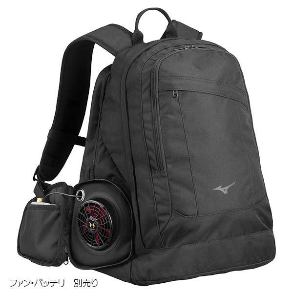 ☆ミズノ/MIZUNO B3JD0500 エアロバッグ 20L ブラック 09 空調リュック 熱中症対策 ファン・バッテリー別売り 