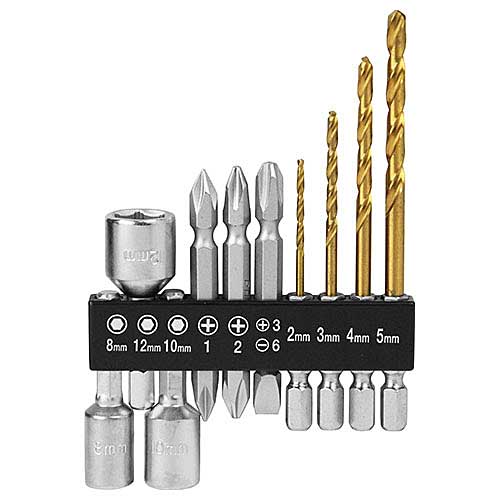 ★E-Value　BS-3N 10PCS　ドリル＆ビットセット　　藤原産業