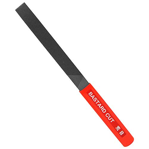 【メール便対応】★Y-SK11　共柄鉄工ヤスリ　平　荒目／仕上目　235mm　柄なし　　藤原産業