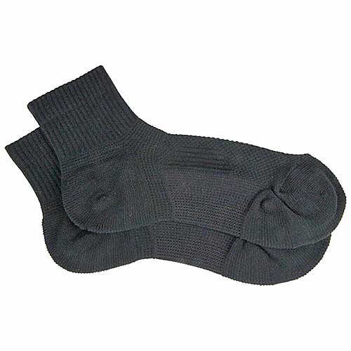 【1点までメール便対応】☆SK11 ST2528BLK-SH あし楽ソックスSTRONG 25～28cm ブラック ショート 藤原産業