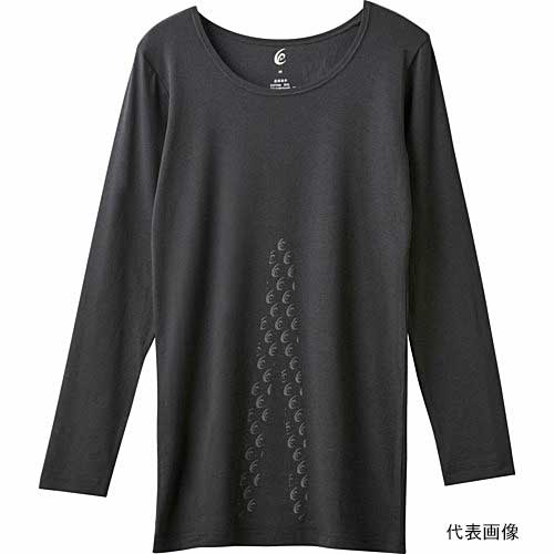 ☆りらいぶ/RELIVE INU-006-BLK あったかインナー レディース 9分袖 ブラック M・L・LL