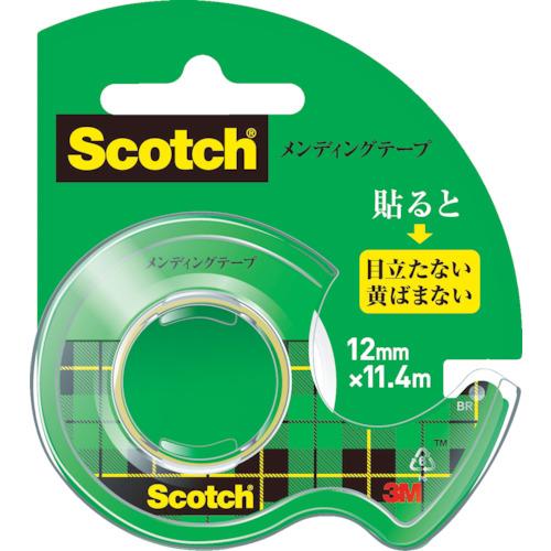 【特長】 ●コピーやスキャンをしても影がでません。 ●貼るとテープがほとんど見えなくなり上質な仕上げ感です。 ●テープの上から文字が書けます。 ●丈夫で変色しにくく、本・辞書などの補修に最適です。 ●小巻タイプでお求めやすい価格となっています。 【用途】 ●書類の補修・補強・修正 ●切り貼りやスクラップ、ラベルの作成や保護 ●直接文字が書けないものへの書き込み、パンチ穴などの補強に ●本の修理や封筒などの封かんに 【仕様】 ●粘着力：2.7N/10mm ●巻芯径：25mm ●ディスペンサーつき ●手で切断可能 ●色：半透明 ●幅(mm)：12 ●長さ(m)：11.4 ●厚さ(mm)：0.058 ●質量:20g 【材質／仕上】 ●基材：アセテートフィルム マットフィニッシュ(つや消し加工) ●粘着剤：アクリル系 【注意事項】 ※製品・技術に関するご相談は、3M カスタマーコールセンター　電話0120-510-333　へお問い合わせください。 【納期】メーカーに在庫があれば、納期約3〜4日(営業日)で出荷いたします。 ※品番clickでページ移動します 品番 　色 　　幅(mm）×長さ(m) CM-12 半透明 　　12×11.4 CM12-R2P（詰替用） 　　12×11.4 CM-18 　　　18×7.6 　 CM18-R2P（詰替用） 18×7.6