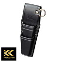 ☆フジ矢/フジヤ AH-62BG ホルダー2段 Light PU Leather シリーズ (黒金)Black×Gold